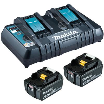 Makita - Power Source Kit Li 18V 2x 4Ah Akkus + Doppelladegerät Image