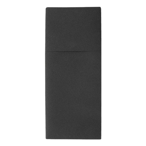Papstar Bestecktaschen 40 x 48 cm »Airlaid Premium« 1/8 Falz, 100 Stück schwarz, 40 cm Image