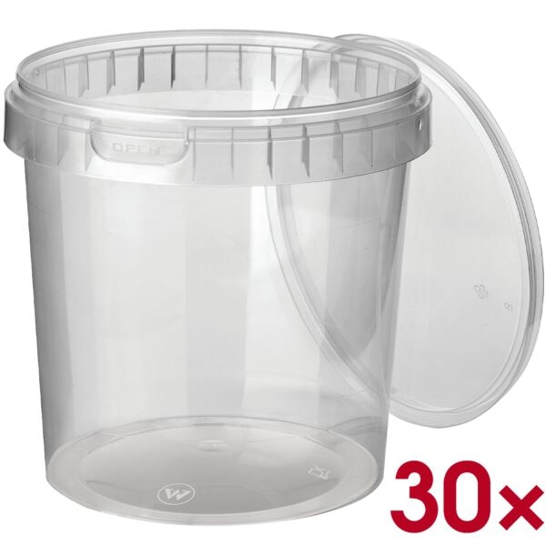 Papstar Einweg-Feinkost-Becher 770 ml, 30 Stück transparent, 11.3 cm Image