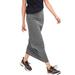 Plus Size Women's Knit Maxi Skirt by ellos in Medium Heather Grey (Size 34/36)