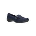 Wide Width Women's Cinnamon Slip On by Easy Street in Navy (Size 8 W)