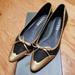 Ralph Lauren Shoes | 3 For $18 Ralph Lauren Leather Flats Size 6 | Color: Black/Gold | Size: 6