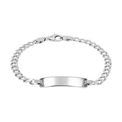 amor - Identarmband für Damen und Herren, Unisex, 925 Sterling Silber Armbänder & Armreife 1 ct Weiss