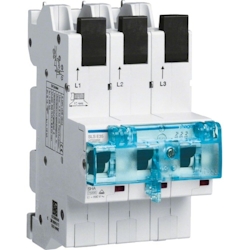 Hager SLS-Schalter 3 polig, 3phasig, E-35A, QuickConnect für Sammelschiene 40mm-12x5/10mm Image