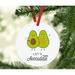 The Holiday Aisle® Funny Food Pun Christmas Avocados Ball Ornament Wood in Black/Brown/Green | 3.5 H x 3.5 W x 3.5 D in | Wayfair