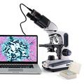 Swift Binocular Microscope Set with 5MP Camera and Slides,40X-2500X,Siedentopf Head,Professional Compound Lab Microscope for Adults