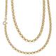 Alexander Castle 20" Solid 9ct Gold Chain Anchor Trace Chain Necklace - 4mm - Yellow Gold Necklace for Women & Men - with Jewellery Gift Box