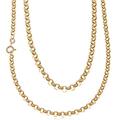 Alexander Castle 18" Solid 9ct Gold Chain Anchor Trace Chain Necklace - 4mm - Yellow Gold Necklace for Women - with Jewellery Gift Box