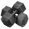 Costoffs 2x10kg Dumbbells Arm Hand Weight Dumbbell Set Hexagon Dumbbell for Strength Training Home Workout Aerobic, Sold in Pair Black