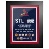 St. Louis Cardinals 11-Time World Series Champions 18'' x 14'' Empire Framed Art