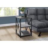 Accent Table / Side / End / Nightstand / Lamp / Living Room / Bedroom / Metal / Laminate / Grey / Black / Contemporary / Modern - Monarch Specialties I 3596
