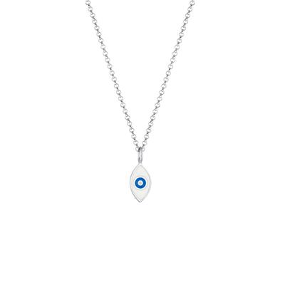 Elli - Erbskette Evil Eye Symbol Emaille 925er Silber Ketten 1 ct Damen