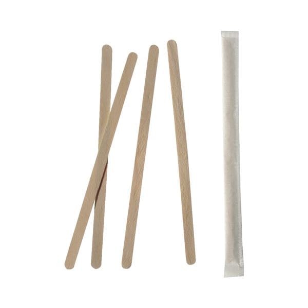 Papstar Einweg-Rührstäbchen »pure« aus Holz (17,8 cm) - 1000 Stück hygienisch einzeln ve braun, 0.6x17.8 cm Image