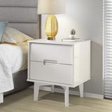 AllModern Mags 2 - Drawer Nightstand Wood in White | 21.94 H x 19.69 W x 15.75 D in | Wayfair 5E0508D4135E4680816FB5D1A5A46000