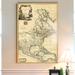 World Menagerie Antique Map of America III - Wrapped Canvas Print Canvas, Solid Wood in Gray/White | 27 H x 18 W in | Wayfair
