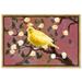 Art Remedy Animals Yellow Bird Bloom - Graphic Art Print on Canvas in White | 24 H x 36 W x 1.5 D in | Wayfair 27950_36x24_CANV_PSGLD