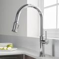 Kraus Sellette Pull Down Single Handle Kitchen Faucet in Gray | 4.6 W x 11.5 D in | Wayfair KPF-1680CH