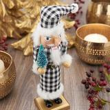 Sand & Stable™ Jaycee Nutcracker Collection Buffalo Plaid Nutcracker Wood in Brown | 10 H x 3 W x 2 D in | Wayfair F0957C6791184D52920B50B786E6202D