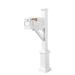 Qualarc Westhaven System w/ Lewiston Post Mounted Mailbox Aluminum in White | 56 H x 37 W x 9 D in | Wayfair WPD-SB1-S7-LMC-WHT