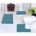 Willa Arlo™ Interiors Bell Flower Collection 100% Cotton Bath Rug w/ Spray Latex Backing 100% Cotton in Gray/Green/Blue | 20 H x 21 W in | Wayfair