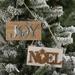 The Holiday Aisle® 2 Piece Holiday Shaped Ornament Set Wood in Brown/Gray, Size 2.95 H x 5.51 W x 0.59 D in | Wayfair