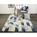 Blue/Gray 114 x 0.31 in Area Rug - AllModern Finn Hand Tufted Graphic Rug, Blue/Ivory Nylon/Cotton/Wool | 114 W x 0.31 D in | Wayfair