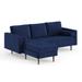 Blue Sectional - AllModern Geo 84" Wide Reversible Sofa & Chaise | 37 H x 84 W x 63 D in | Wayfair F298EA79F4A84F21BD369D8567E417E9