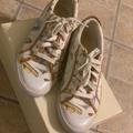 Coach Shoes | Coach Beach Theme Tennis Shoe | Color: Tan/White | Size: 7.5