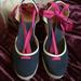 J. Crew Shoes | J. Crew Ankle Ribbon Tie Espadrilles, Navy W/Pink | Color: Blue/Pink | Size: 10