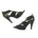 Michael Kors Shoes | Michael Kors Zip Up Black Open Toe Strappy Heels | Color: Black | Size: 7