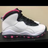 Nike Shoes | Girls Jordan 10 Platinum Vivid Pink Black | Color: Pink | Size: 8