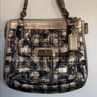 Coach Bags | Coach Purse | Color: Black/Gold | Size: 15wx13l