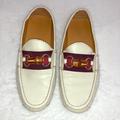 Gucci Shoes | Gucci White Driving Loafers | Color: White | Size: 8