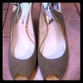 Michael Kors Shoes | Michael Kors Corkscrew Open Toe Wedges | Color: Tan | Size: 10