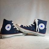 Converse Shoes | Converse!! Blue Perforated High Top Sneaker | Color: Blue/White | Size: Converse 5, Equates To Women’s 7