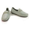 Gucci Shoes | Gucci Light Blue Suede Leather Silver Tone Hw Mocc | Color: Blue | Size: Eu 36,5