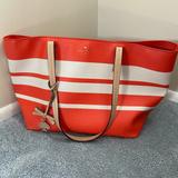 Kate Spade Bags | Kate Spade Orange And White Striped Tote Bag | Color: Orange/White | Size: Os