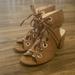 Nine West Shoes | Lace Up Sandals | Color: Cream/Tan | Size: 8.5