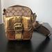 Coach Bags | Coach Crossbody Metallic Gold And Brown Suede | Color: Brown/Gold | Size: Os