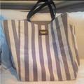Victoria's Secret Bags | Nwt Victoria's Secret Striped Tote Shoulder Bag | Color: Black/Gray/White | Size: Os