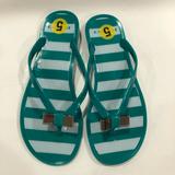 Coach Shoes | Coach Jelly Beach Flip Flops Sandals Green 5 B | Color: Green | Size: 5