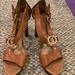 Michael Kors Shoes | Michael Kors Heels | Color: Black/Gold/Tan | Size: 10