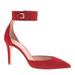 J. Crew Shoes | J Crew Quinn Suede Ankle-Cuff Pumps S6.5 | Color: Red | Size: 6.5