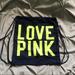 Pink Victoria's Secret Bags | Love Pink Vspink Drawstring Bag | Color: Blue/Yellow | Size: Os