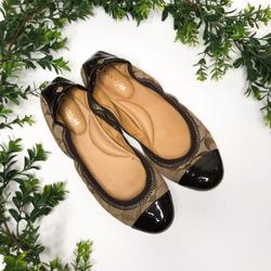 Coach Shoes | Coach Signature Wanda Ballerina Flats | Color: Brown/Tan | Size: 8