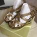 Michael Kors Shoes | Micheal Kors Gold Wedges | Color: Gold | Size: 8