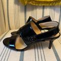 Coach Shoes | Coach Patent Leather Sandal | Color: Black | Size: 7.5 B Medium