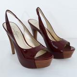 Jessica Simpson Shoes | Jessica Simpson Dark Red Heels, Size 8 | Color: Red | Size: 8