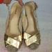 Coach Shoes | Coach Sandals Wedge Women's 10 | Color: Cream/Gold | Size: 10