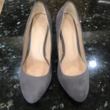 Zara Shoes | Gray Suede Heels | Color: Gray | Size: 7